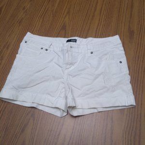 White denim shorts